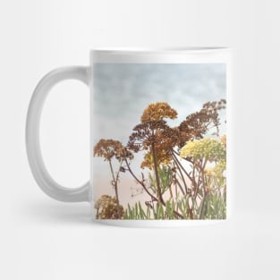 Succulent wild flowers by the sea - sea fennel Mug